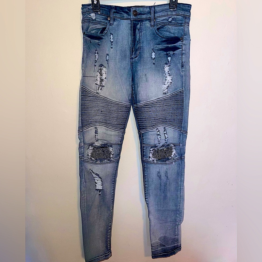 Rue21 Premium Moto Biker Jeans